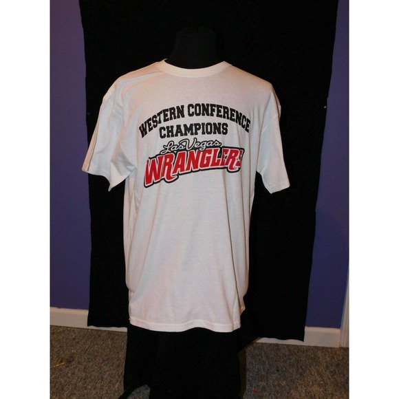LAS VEGAS WRANGLERS 2012 WESTERN CONFERENCE CHAMPIONS T-SHIRT LG NV ENERGY LOGO - Picture 1 of 4
